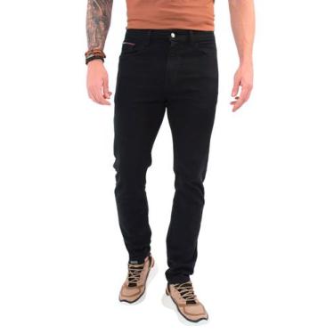 Imagem de Calça Tommy Jeans Masculina Slim Scanton Preta Tamanho Calças:38