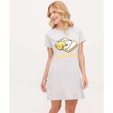 Imagem de Camisola Estampa Estampada Manga Curta Sanrio-97018, Cinza, GG