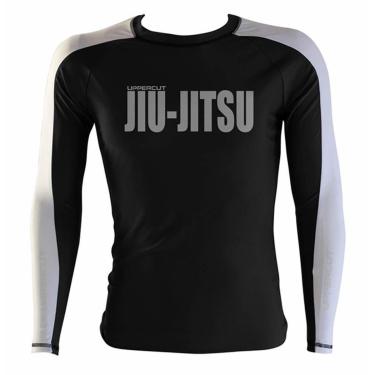 Imagem de Camisa Rash Guard Jiu JItsu R-12 - Preto/Branco - Uppercut-Unissex