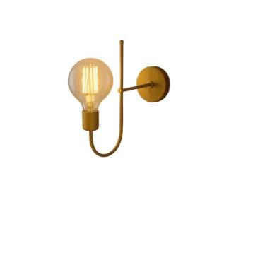 Imagem de Luminária de Parede Arandela Escritório Abajur de Cabeceira Quarto Recepção para Home Office, Quarto e Recepção - Inclui Suporte(DOURADO)