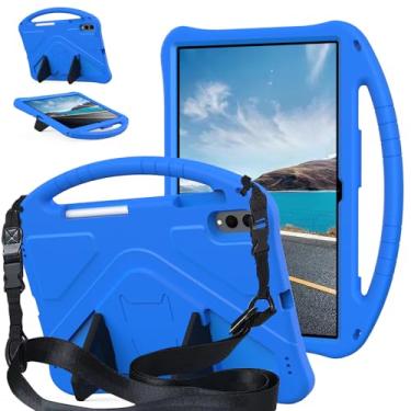 Imagem de YRH Capa para tablet Samsung Galaxy Tab S11 Ultra 14,6 polegadas (2025), com alça de ombro, capa infantil EVA à prova de choque (azul)