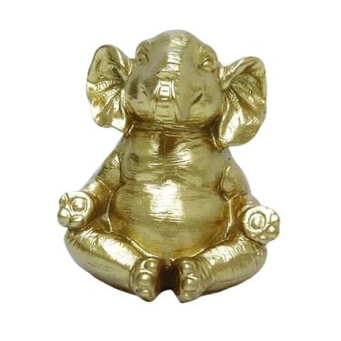 Imagem de BLWOTMOR Estatueta de Elefante Praticando Ioga, Coleção de Arte E Artesanato Moderna, Pequena Estátua Decorativa para Lareira, Mesa Ou Estante, Estilo a, Tamanho real