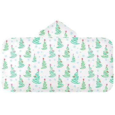 Imagem de Burbuja Toalha de banho com capuz de laço rosa para crianças, toalha de praia de pelúcia macia absorvente para chá de meninas e meninos 3-10 anos, 61 x 127 cm