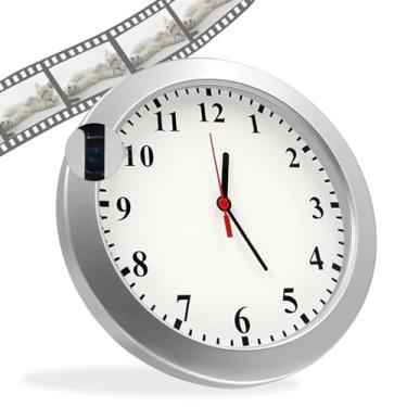 Imagem de XCOUI Relógio de parede com câmera de segurança, câmera babá HD 1080p com detecção de movimento, câmeras de relógio de 22 cm, sem necessidade de WiFi, sem áudio