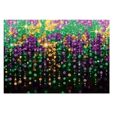 Imagem de Allenjoy 2,1 x 1,5 m de fundo de fotografia de carnaval suprimentos para festas de máscaras coloridas brilhantes de carnaval de baile de máscaras de fundo de decoração de chá de bebê bolo Smash Studio Photoshoot Props Favors