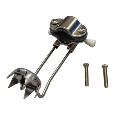 Imagem de MotiveTech Ponteira para bengala para gelo, antiderrapante, externa, em aço inoxidável, com 5 pontas para aderência, ideal para muletas, escaladas,