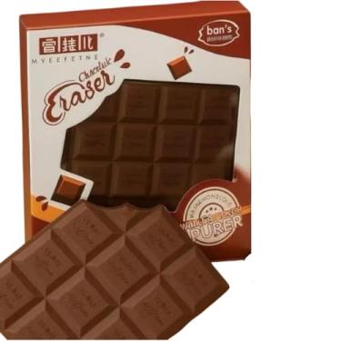 Imagem de Borracha Escolar Barra de Chocolate Apagador Criativo Fofas Papelaria Apaga Kawaii Borrchas Voltas As Aulas
