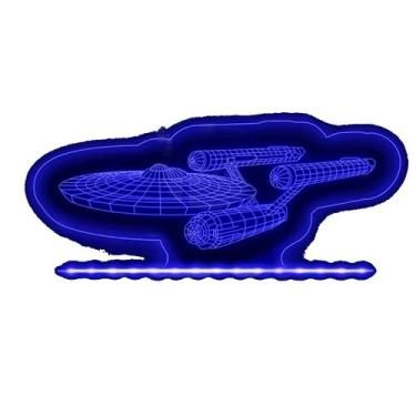 Imagem de Luminaria LED - Nave Enterprise 3D - Persona Store
