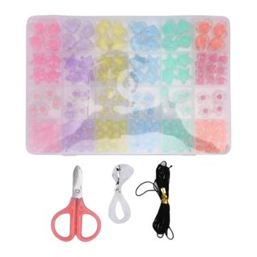 Imagem de Zerodis Kit de Contas para Fazer Pulseiras de 174 Peças, Contas Artesanais Portáteis de 4 Formatos Mullticolor para Fazer Joias Kit Variado Com Caixa de Armazenamento para Colar