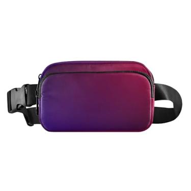 Imagem de Bolsa de cinto com três maneiras de usar bolsa de cinto marrom gradiente 20 x 13 x 5,3 cm, Azul gradiente para vermelho, one size, Azul gradiente para vermelho