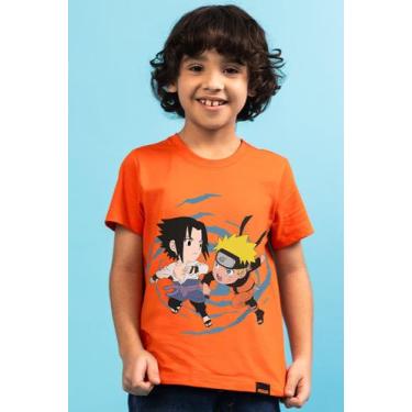 Imagem de Camiseta Infantil Naruto Time 7 - Piticas, 10, Laranja, Menino