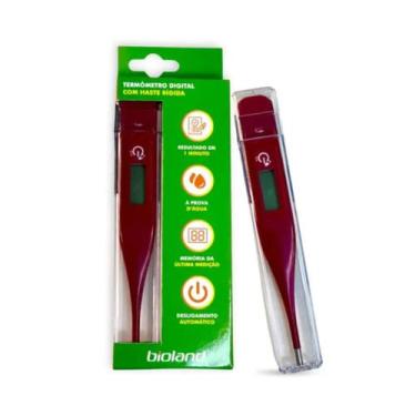 Imagem de Termômetro Clínico Digital Haste Rígida Mod KFT-01 Bioland Vinho