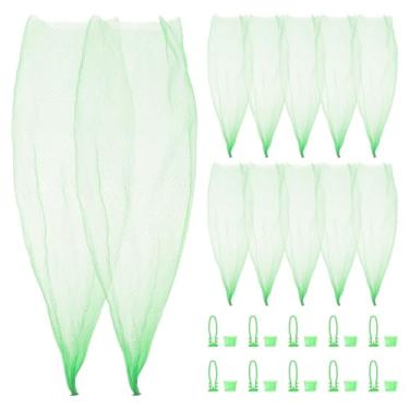 Imagem de Ciieeo 100 conjuntos de sacos reutilizáveis para armazenamento de malha de ovos, rede de produtos de malha, bolsas elásticas flexíveis laváveis para compras de supermercado