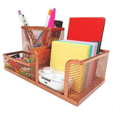 Imagem de Kit Organizador para Escritório com 3 Partes Rose Gold - Markys Store