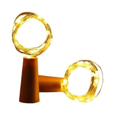 Imagem de Luzes De Cordão LED Para Garrafa De Vinho 2M Fio De Cobre Para Decoraç
