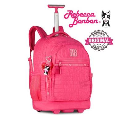 Imagem de Mochila com Rodinha Rebecca Bonbon Sweet Original Nova Coleção Cor:Ros