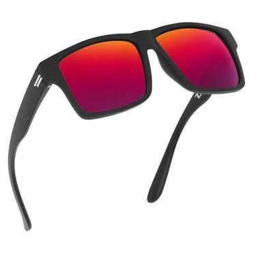 Imagem de TOROE Óculos de sol clássicos RANGE TR90 armação polarizada inquebrável com lentes AR de policarbonato revestidas hidrofóbicas, Preto fosco | Fuze (Cat 3), tamanho �nico