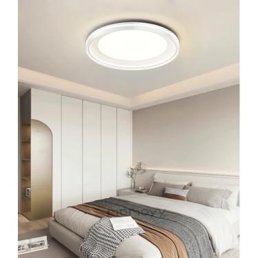 Imagem de Luminária de teto LED regulável de 50 cm para quarto e sala de estar (3000k-6000k) com controle remoto, ultrafina e de amplo espectro, ideal para corredores, sótãos, banheiros e varandas (br