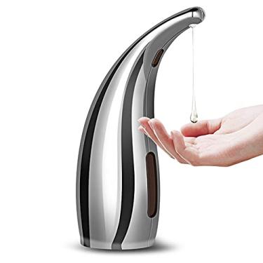 Imagem de Dispenser de Sabonete Automático 300mL à Prova Toque Sem Contato por para Banheiro Cozinha Líquido Louça Loção Câmara Shampoo com Janela Visível
