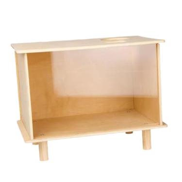 Imagem de Generic Caixa de escavação para hamster, esconderijo, brinquedo de madeira fácil de limpar, banheira de areia para hamster, recipiente para escavação ideal, Grande