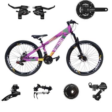 Imagem de Bicicleta 26 VikingX T25 24v Cubo K7 SHIMANO Pneu 26 Cravudo-Unissex