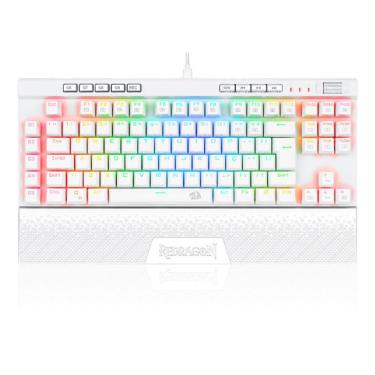Imagem de Teclado Mecânico Gamer Redragon Magic-Wand Pro - ABNT2 - RGB - Switch Blue - Branco -  K587W-RGB-PRO