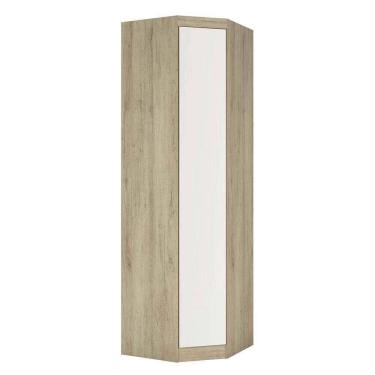 Imagem de Guarda Roupa 70 Cm Canto Oblíquo Com Espelho 1 Porta 3 Prateleiras Master Luciane Móveis