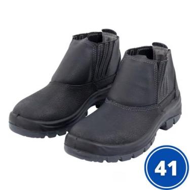 Imagem de Botina de Segurança Preta Nº41 com Bico Plástico Marluvas