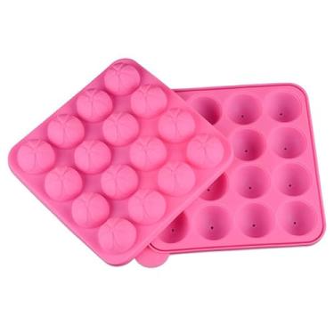 Imagem de Molde de silicone pirulito de pirulito de 16 furos, molde de pirulito de chocolate, molde de papel para barra