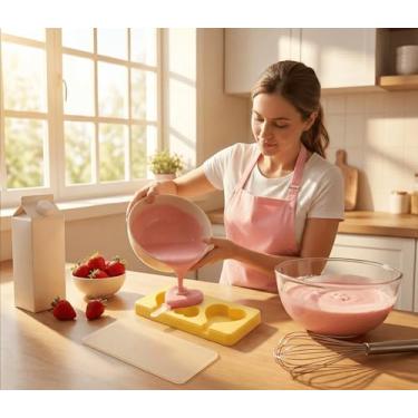 Imagem de Moldes de picolé de desenho animado infantil, moldes de sorvete de silicone de grau alimentício de cavidade, com palitos reutilizáveis, design plano antiaderente