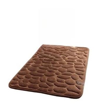 Imagem de KIT Tapete Paralelepípedos Soft para Banheiro, Sala e Quarto Diversas Cores Antiderrapante Super.(3 Peças,PARALELEPIPED MARROM)