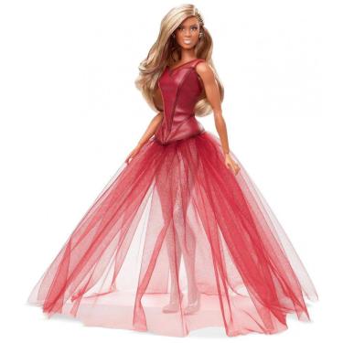 Imagem de Tribute Coleção Laverne Cox Boneca Colecionável com Vestido de Festa Deslumbrante, BARBIE HCB99, Vermelho