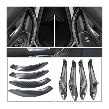 Imagem de Porta interna do carro puxar alça guarnição capa Compatível com bmw 3 4 séries f30 f31 f32 f33 f34 f35 f36 f80 f82 f83 2013 2014 2015 2016 2017 2018(F30 Beige)