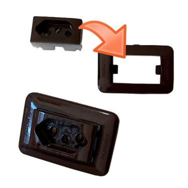 Imagem de Conjunto Mini Espelho Série 10 + Tomada 20A Qtmov