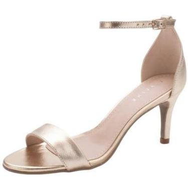 Imagem de Sandália Feminina Couro Anna Salto Fino Medio Lia Line-Feminino