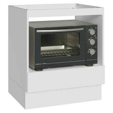 Imagem de Balcão Para Forno/micro-ondas 70 Cm 1 Gaveta (sem Tampo) Branco Madesa Branco