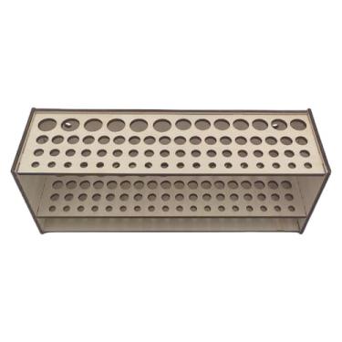 Imagem de Suporte para Pincéis de Artista Organizador Armazenamento Madeira com 67 Buracos Artistas Canetas Áquarela Maquiagem Ferramentas Arte Montável em Mesa ou Parede Natural resistente Mantém Limpo e Arrum