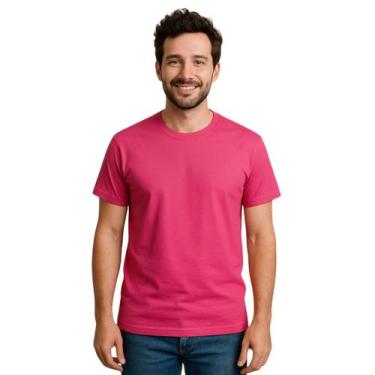 Imagem de Camiseta Básica Masculina 100% Algodão Lisa Premium Básica Casual Dia 