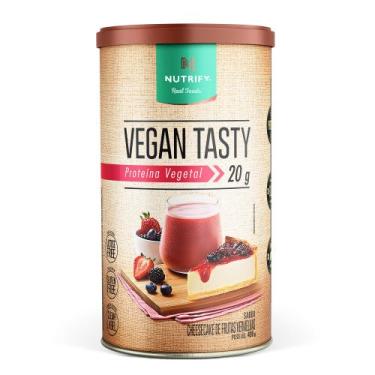 Imagem de Proteína Vegetal em Pó Vegan Tasty Nutrify 420g, Cheesecake de Frutas 