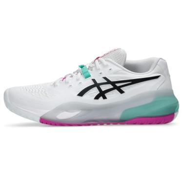 Imagem de ASICS Tênis masculino Gel-Resolution X, Branco/verde aurora, 41