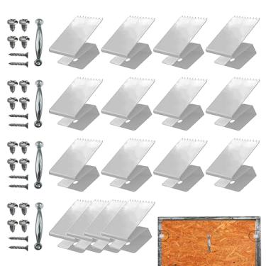 Imagem de Grampos para Janelas, Brazadeiras De Fixação Reutilizáveis Resistentes, Clipes Reutilizáveis para Janela de Tempestade, Para Empresas Casa Hotel Banheiro Dormitório Apartamento Aluguel Cozinha