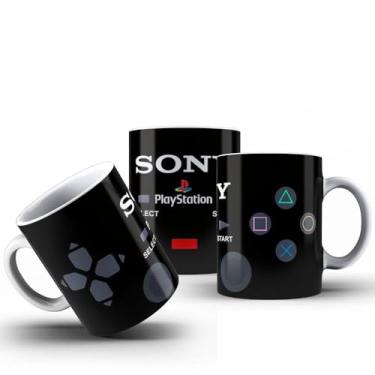 Imagem de Caneca Controle Console Video Game Gamer Porcelana 325ml (PRETO)