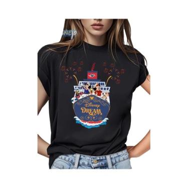 Imagem de Camiseta Feminina Disney Fantasy Cruise Line Mickey E Os Amigos Com Pa