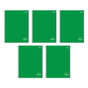 Imagem de Kit com 5 Cadernos Universitário Espiral Tilibra com 96 Folhas Pautada
