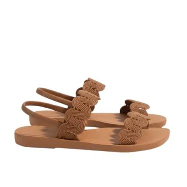 Imagem de Sandália Feminina Arazzou Rasteirinha Elegante Confortável 2026 (Marrom, BR, Adulto, Numérico, 38)