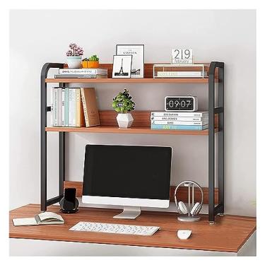 Imagem de Organizador de mesa prateleira de exibição de metal ajustável prateleira de mesa e estante de armazenamento de escritório doméstico prateleira de exibição