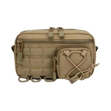 Imagem de Bolsa Tática Horizontal Molle Com Cordão Frontal, Organizador Modular 