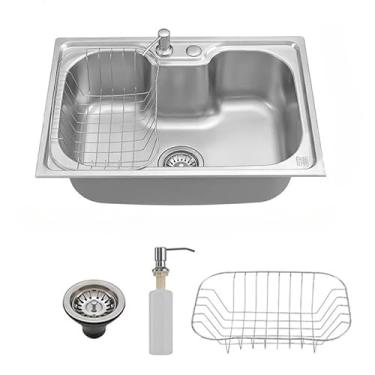 Imagem de Kit Cuba de Cozinha Gourmet Aço Inox 304 60x42cm e 50x40cm com Acessórios(50 * 40 * 21CM)