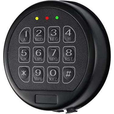 Imagem de Teclado preto seguro para armas com trava solenoide, trava eletrônica para cofre à prova de fogo