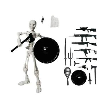 Imagem de Figura De Ação De Esqueleto Articulado Para Halloween Com Múltiplas Ar